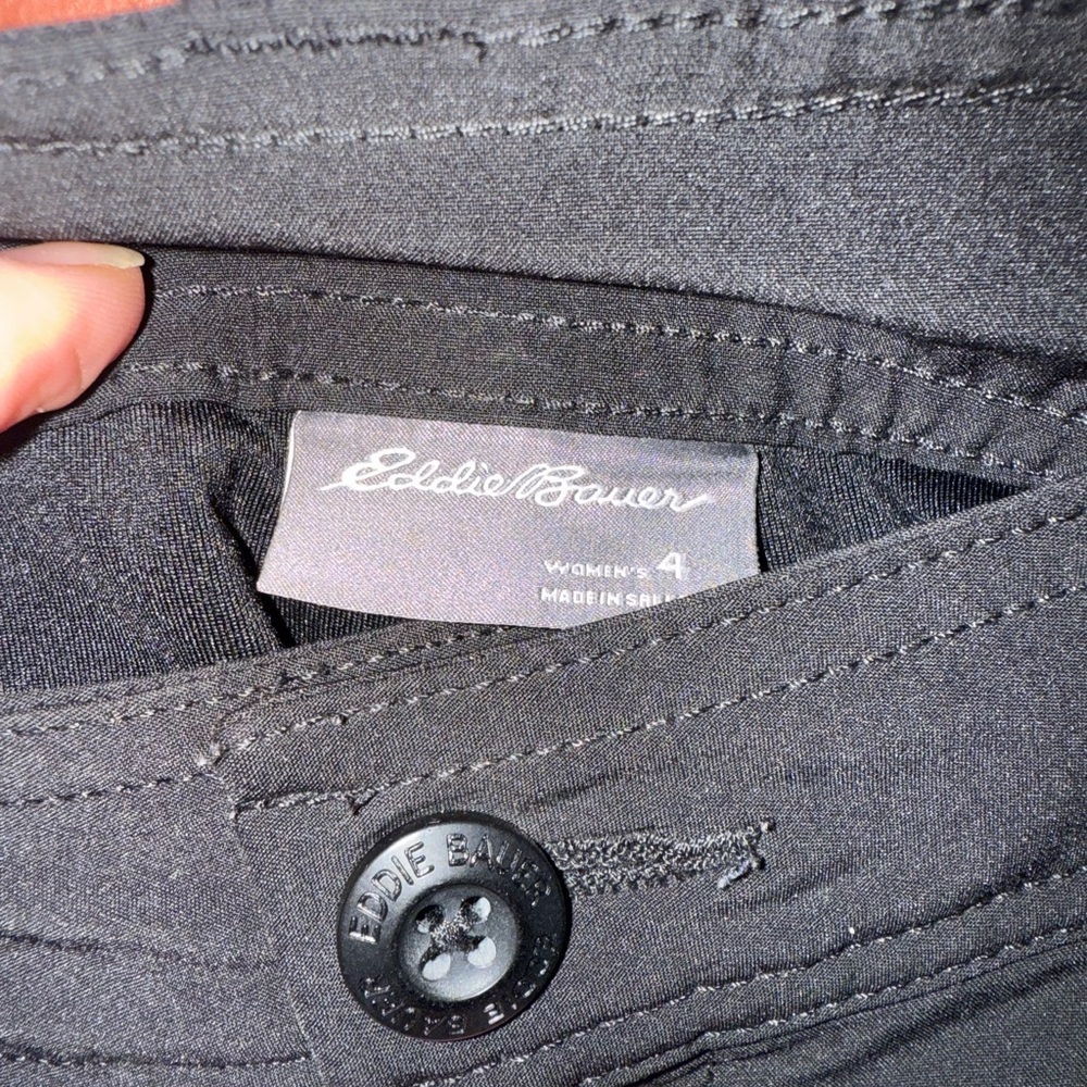 Eddie Bauer Black Buttoned Active Skort - Picture 2 of 5